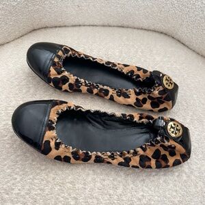 Tory Burch Abbey Leopard Ballet Flats